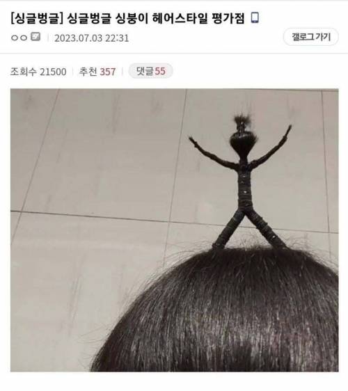 경쾌한 헤어스타일을 한 디시인