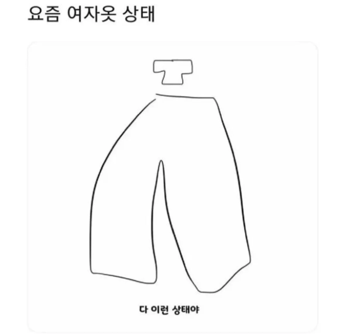 요즘 여자옷 특징..