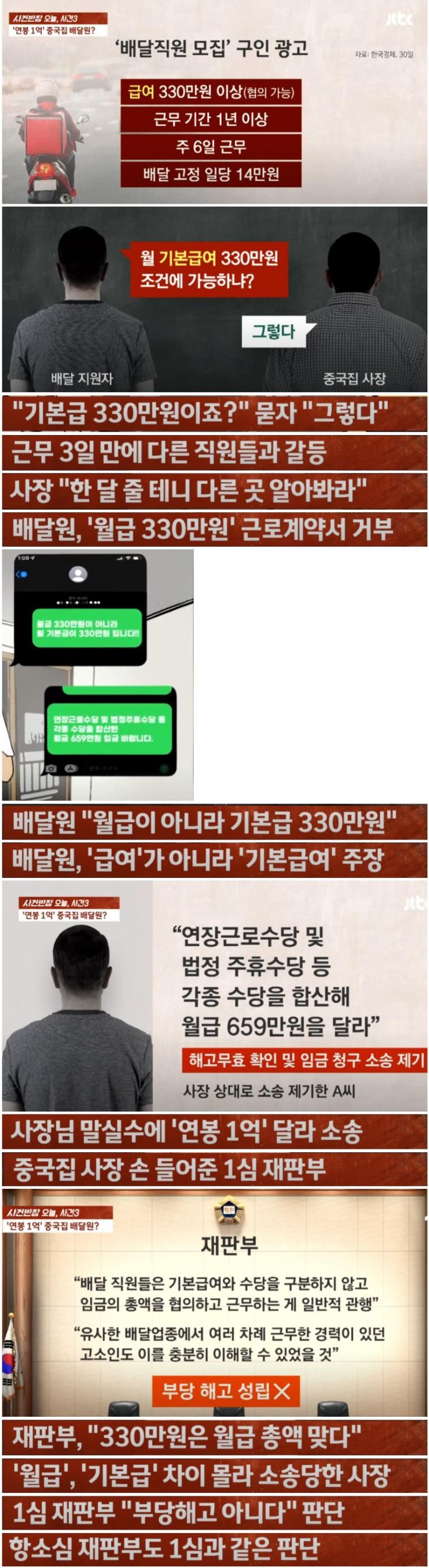 사장님 말실수에 월급 659만원달라는 중국집 배달부