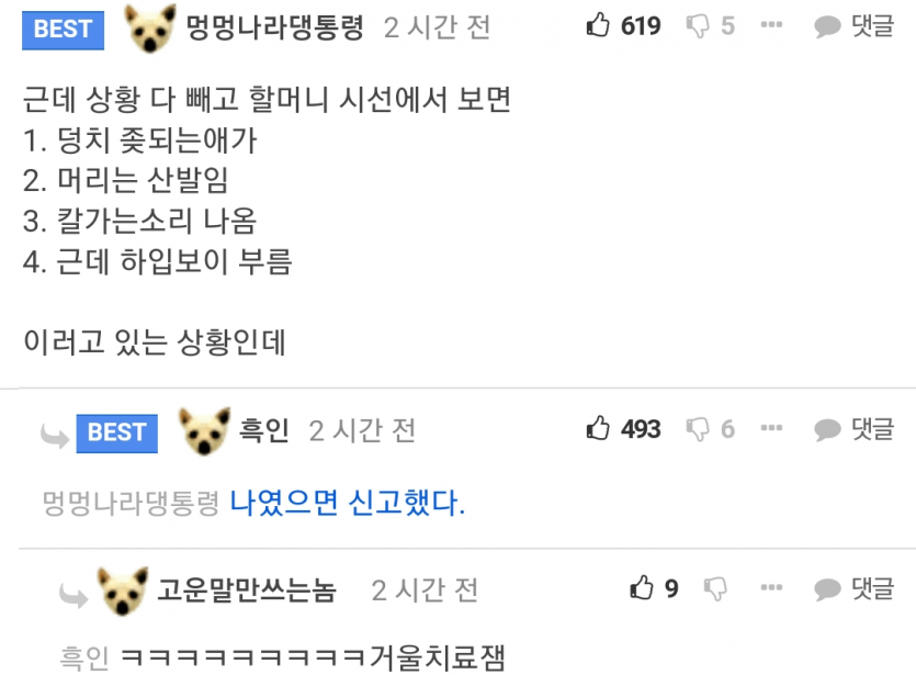 회사에서 칼 갈다가 모르는 할머니한테 혼남 ,,