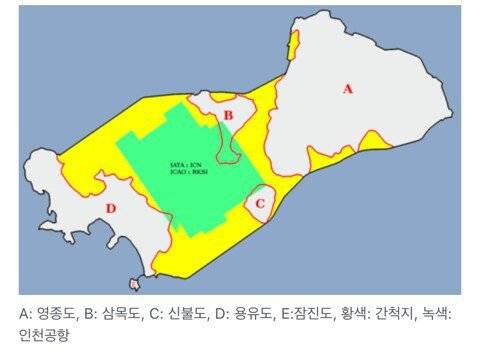 위성사진으로 보는 인천공항 건설과정
