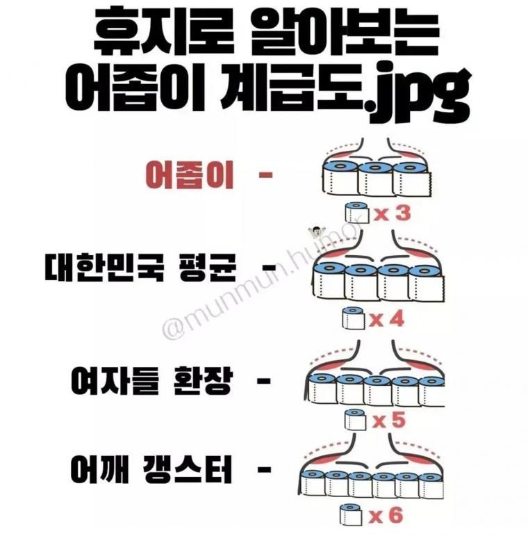 휴지로 알아보는 어좁이 계급도.jpg