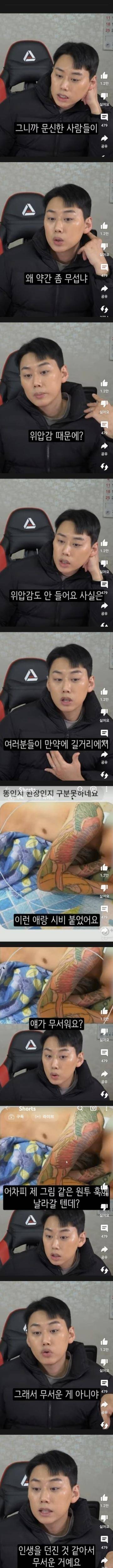 과한 문신한 사람이 무서운 진짜 이유