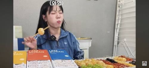 탕후루 100개 먹방 도전한 유튜버