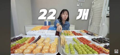 탕후루 100개 먹방 도전한 유튜버