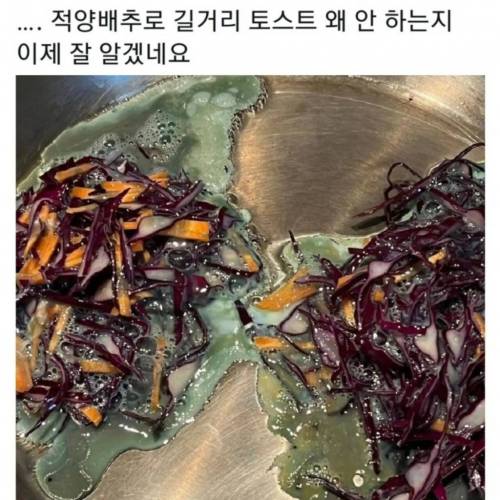 적양배추로 토스트 안하는 이유
