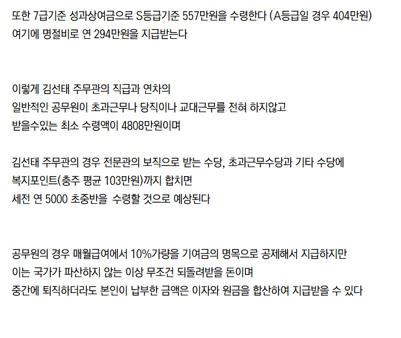 충주시 홍보맨 김선태 주무관의 예상 연봉
