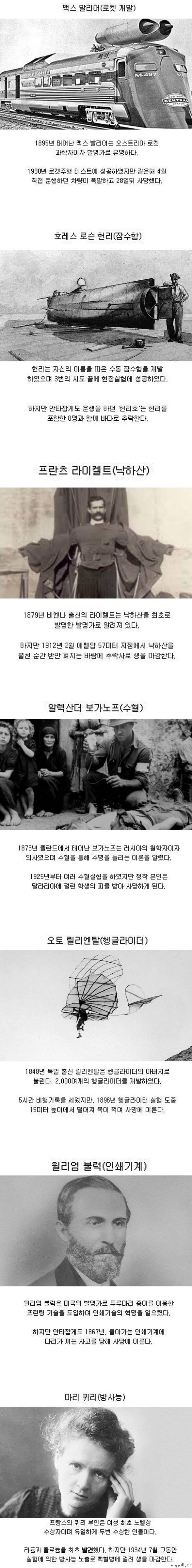 자신의 발명품에 의해 사망한 과학자들.jpg 