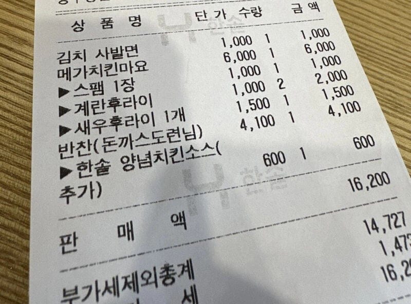 한솥도시락 1인분에 16200원인 시대 ㅠ