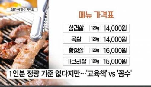 서울 삼겹살 1인분 근황.jpg