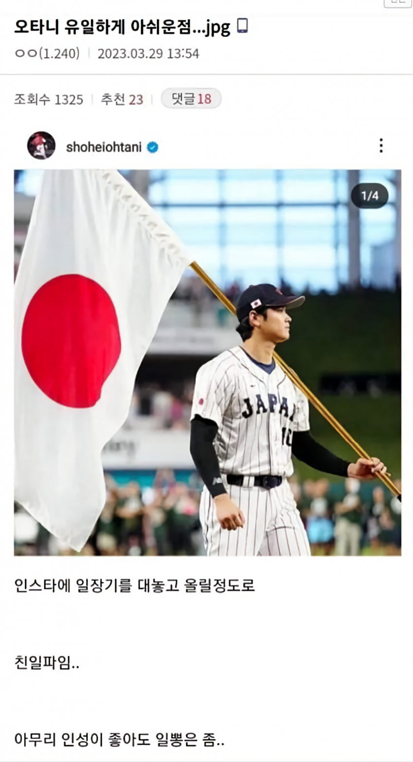 싱글벙글 오타니 쇼헤이 유일한 단점.jpg