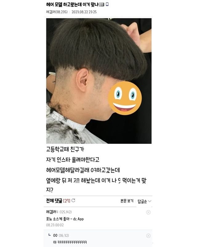 싱글벙글 여전히 웃긴 디씨 헤어갤러리.jpg