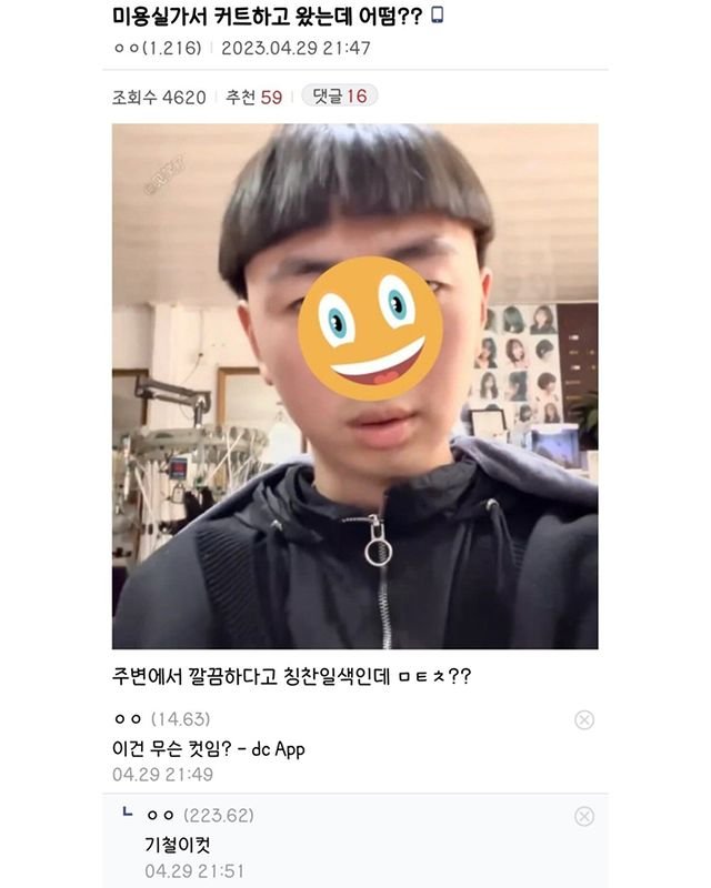 싱글벙글 여전히 웃긴 디씨 헤어갤러리.jpg