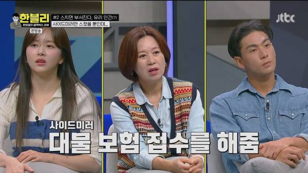 한블리) 얼마전 사이드 미러 스치기로 과잉청구한 차량 결과