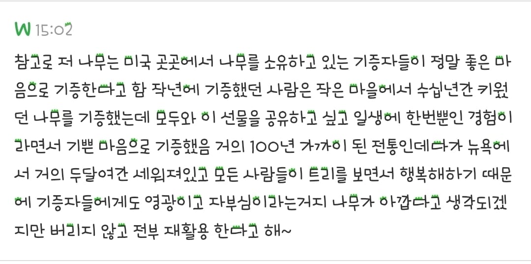 크리스마스 트리에 진짜 진심인 미국 뉴욕 근황