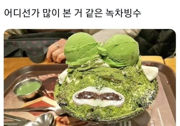 어디서 많이 본 것 같은 녹차빙수.jpg