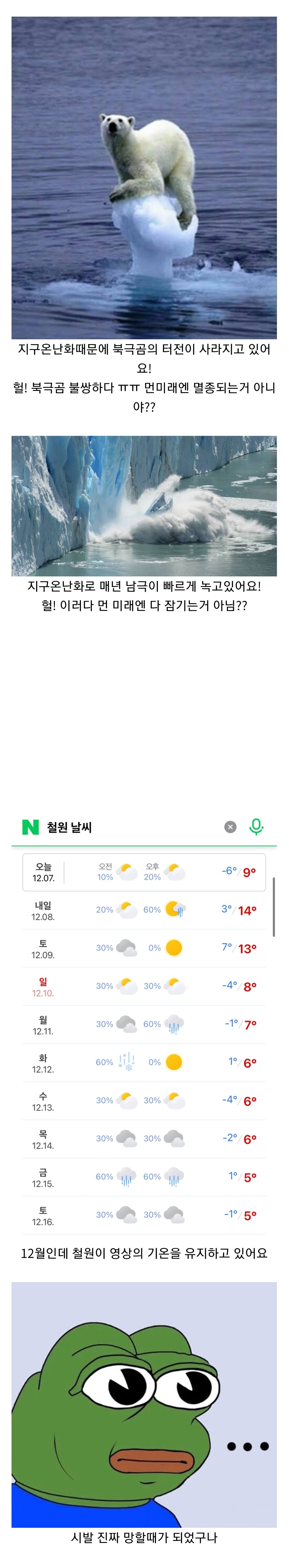 한국인이 지구온난화의 심각함을 느끼는법