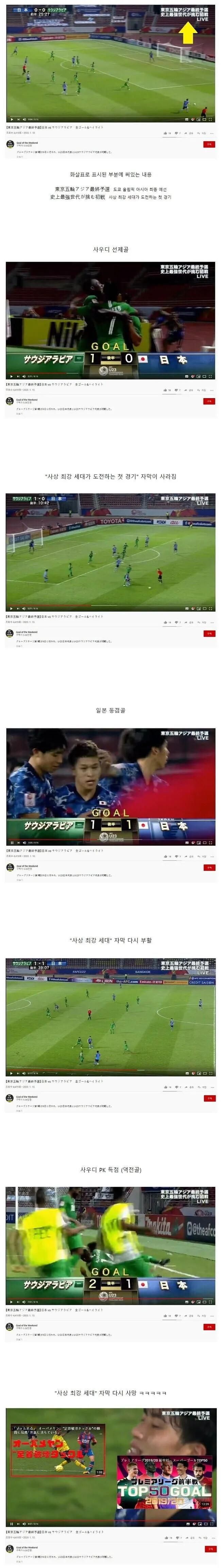 일본 축구 중계자막 레전드