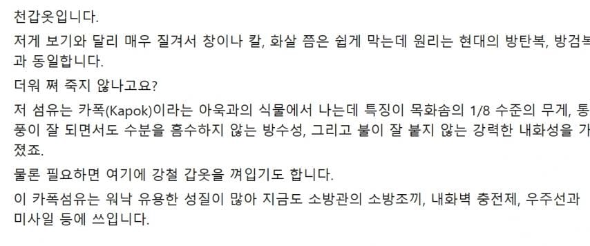 아프리카에서 흔히 쓰이던 갑옷 수준