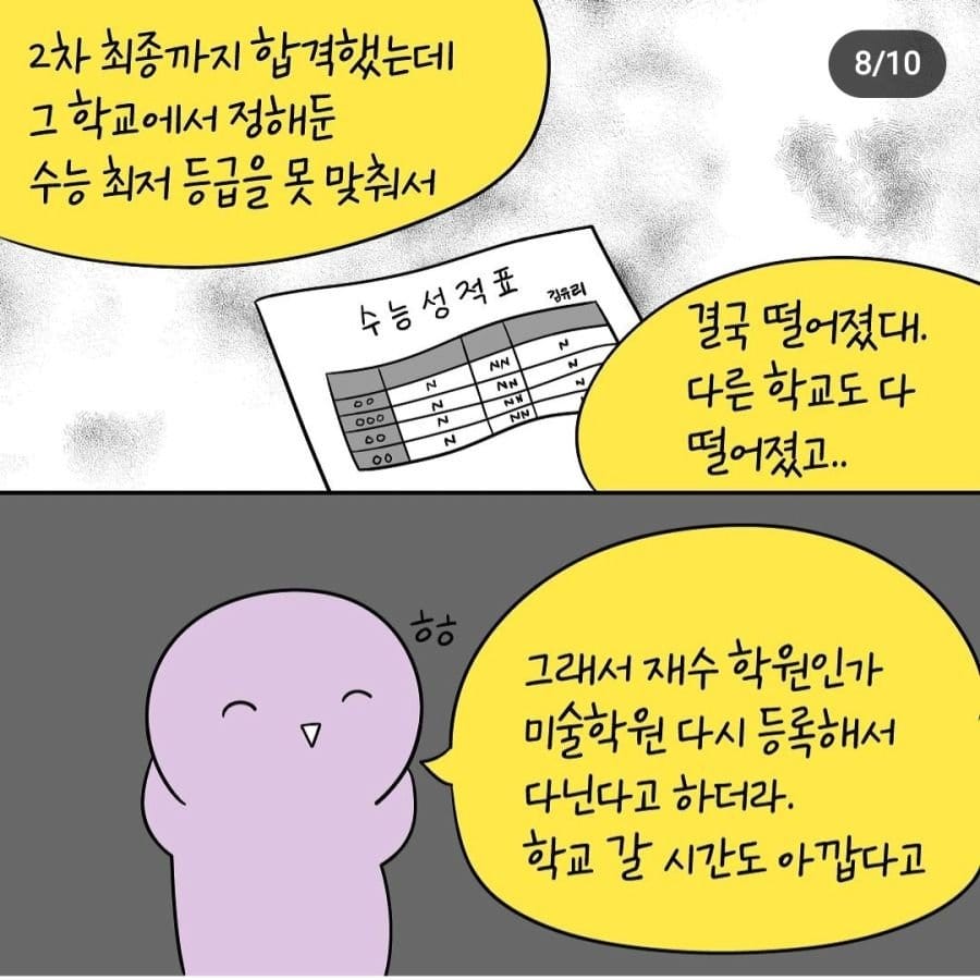 오싹오싹 인류애 파괴되는 입시미술 썰.manhwa