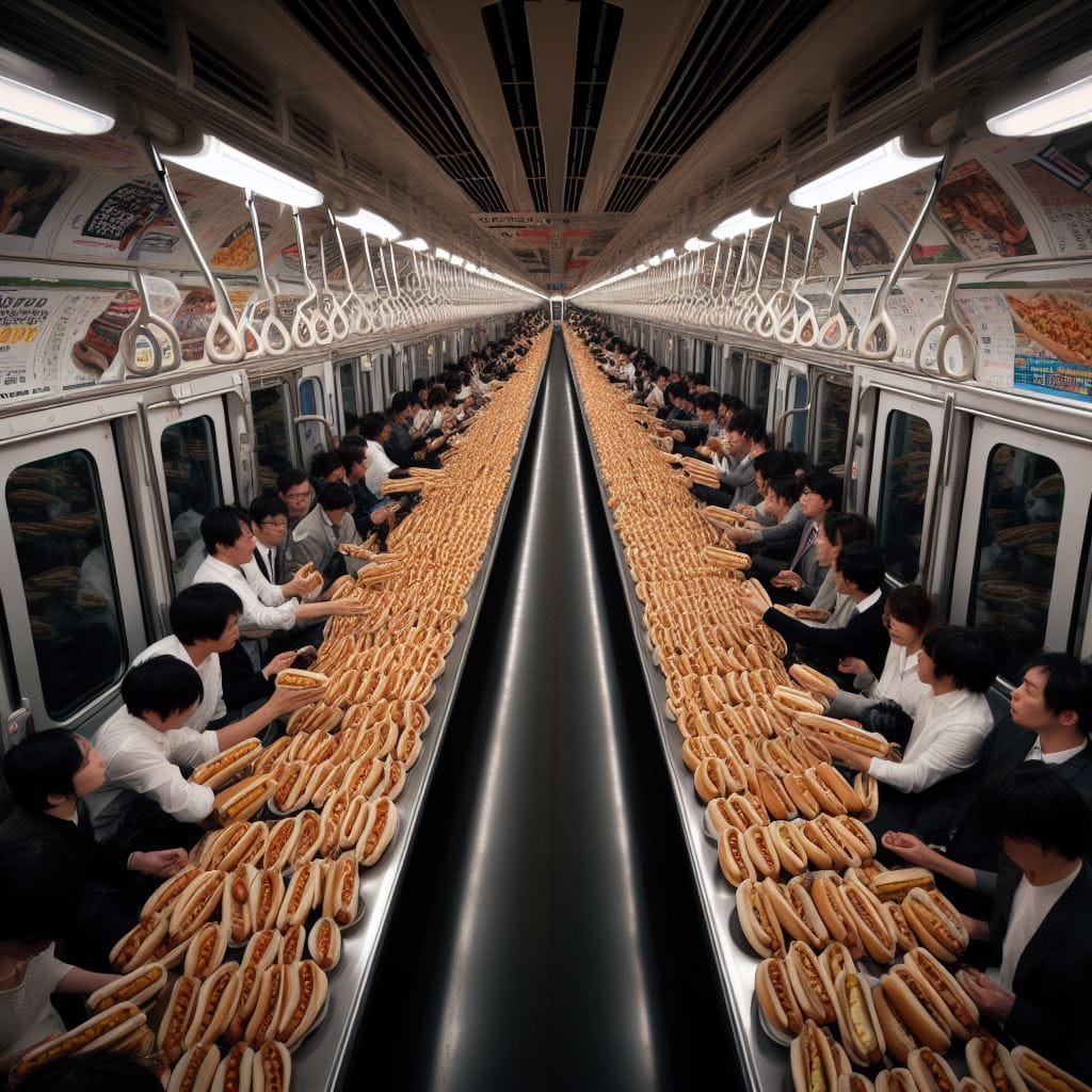 AI야 서브웨이서 샌드위치 먹는 장면을 그려줘