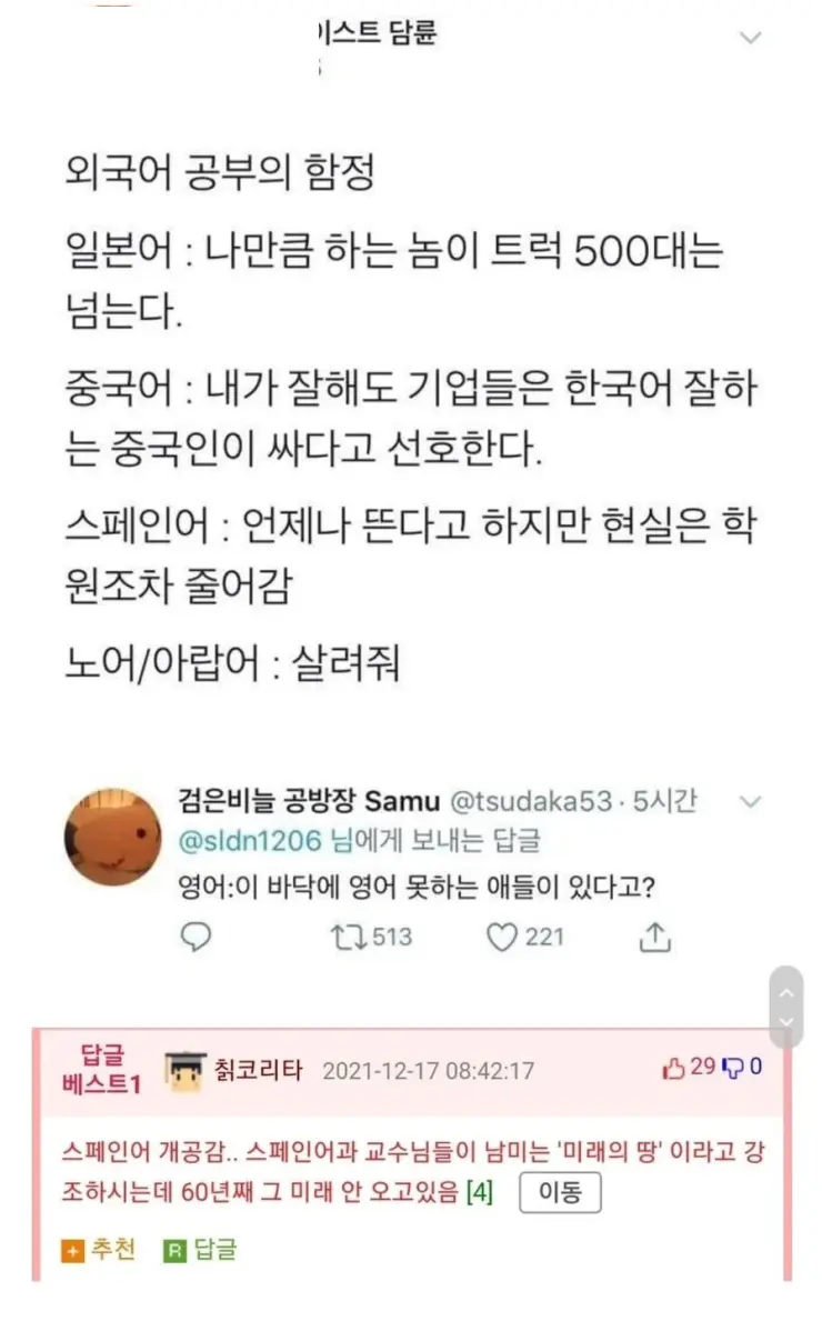 외국어 공부의 현실