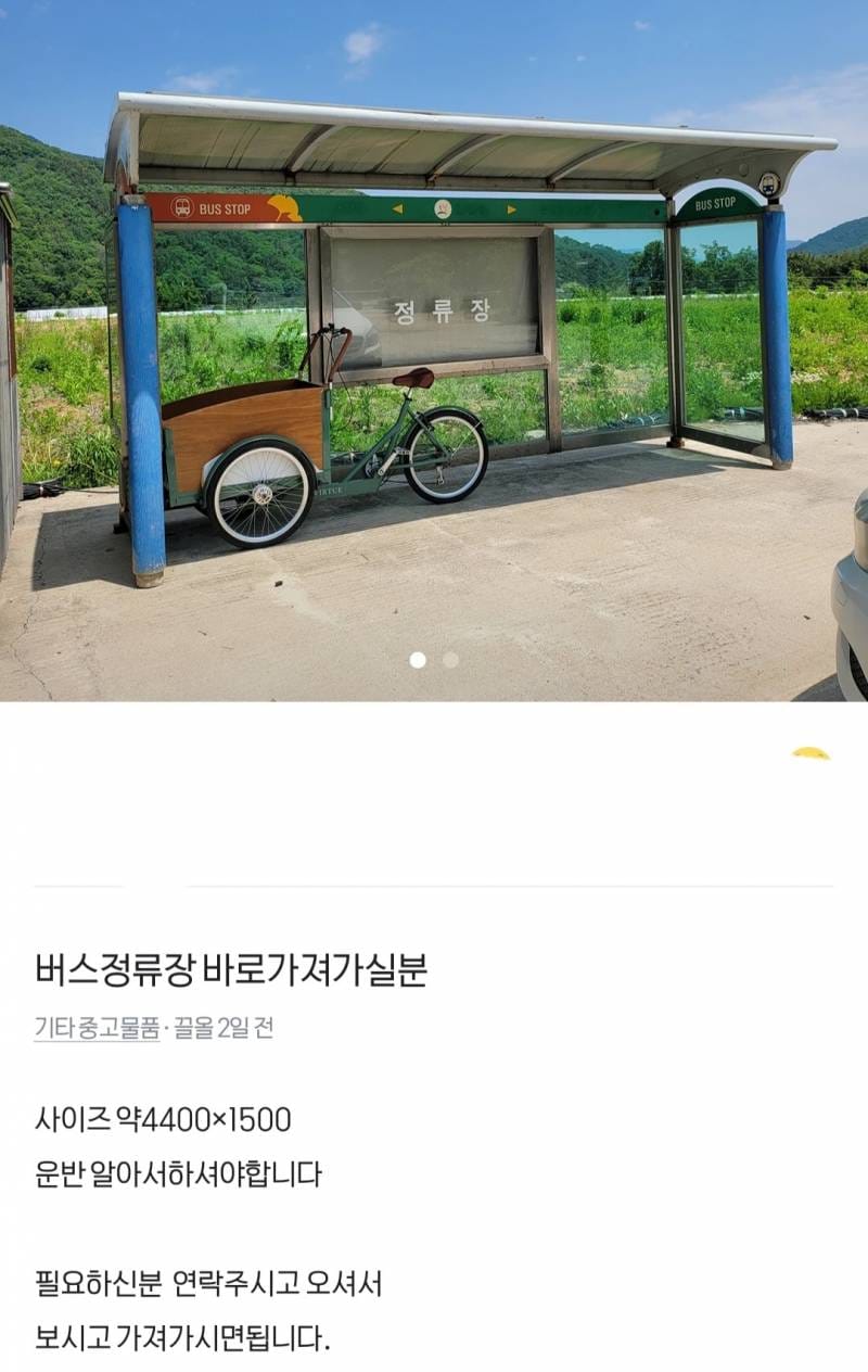 시골 당근 판매물품 클라스