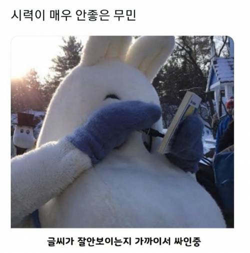 시력이 매우 안좋은 무민