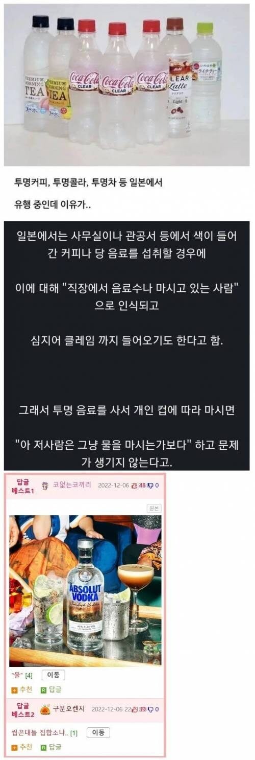 일본에서 유행했던 음료