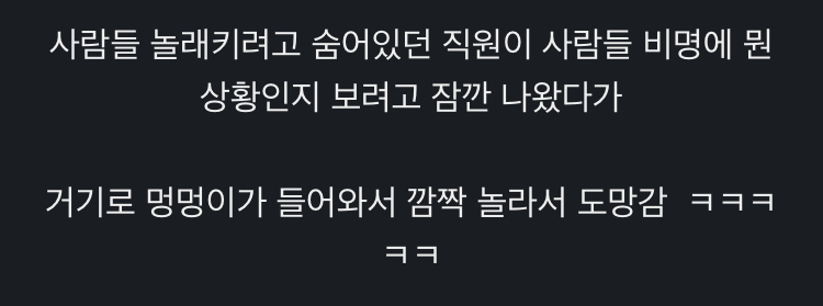 방탈출 중 나타난 괴생명체