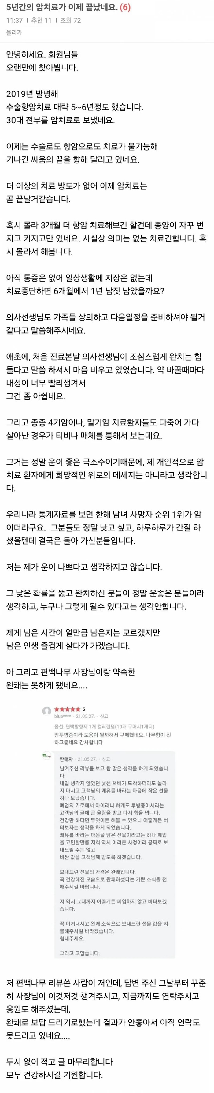 보배] 잊힐만하면 나타나는 편백나무 사장님 미담 근황.jpg