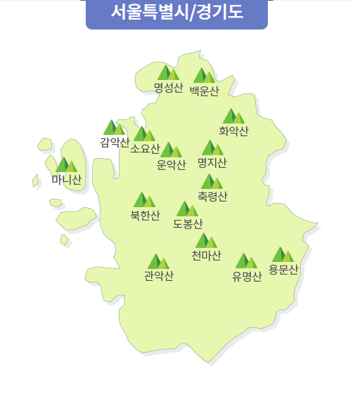 산림청에서 뽑은 100대 명산