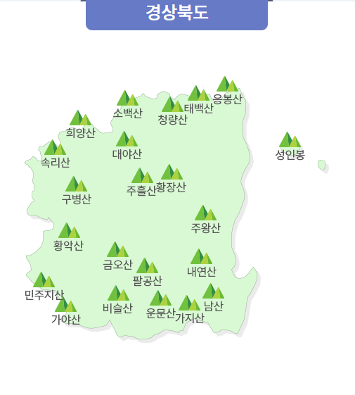 산림청에서 뽑은 100대 명산