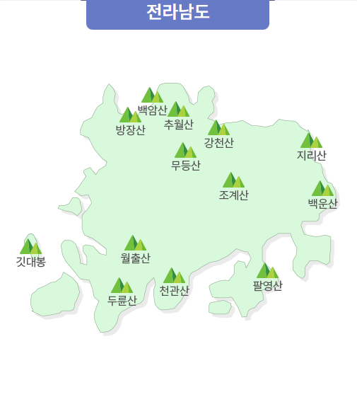 산림청에서 뽑은 100대 명산