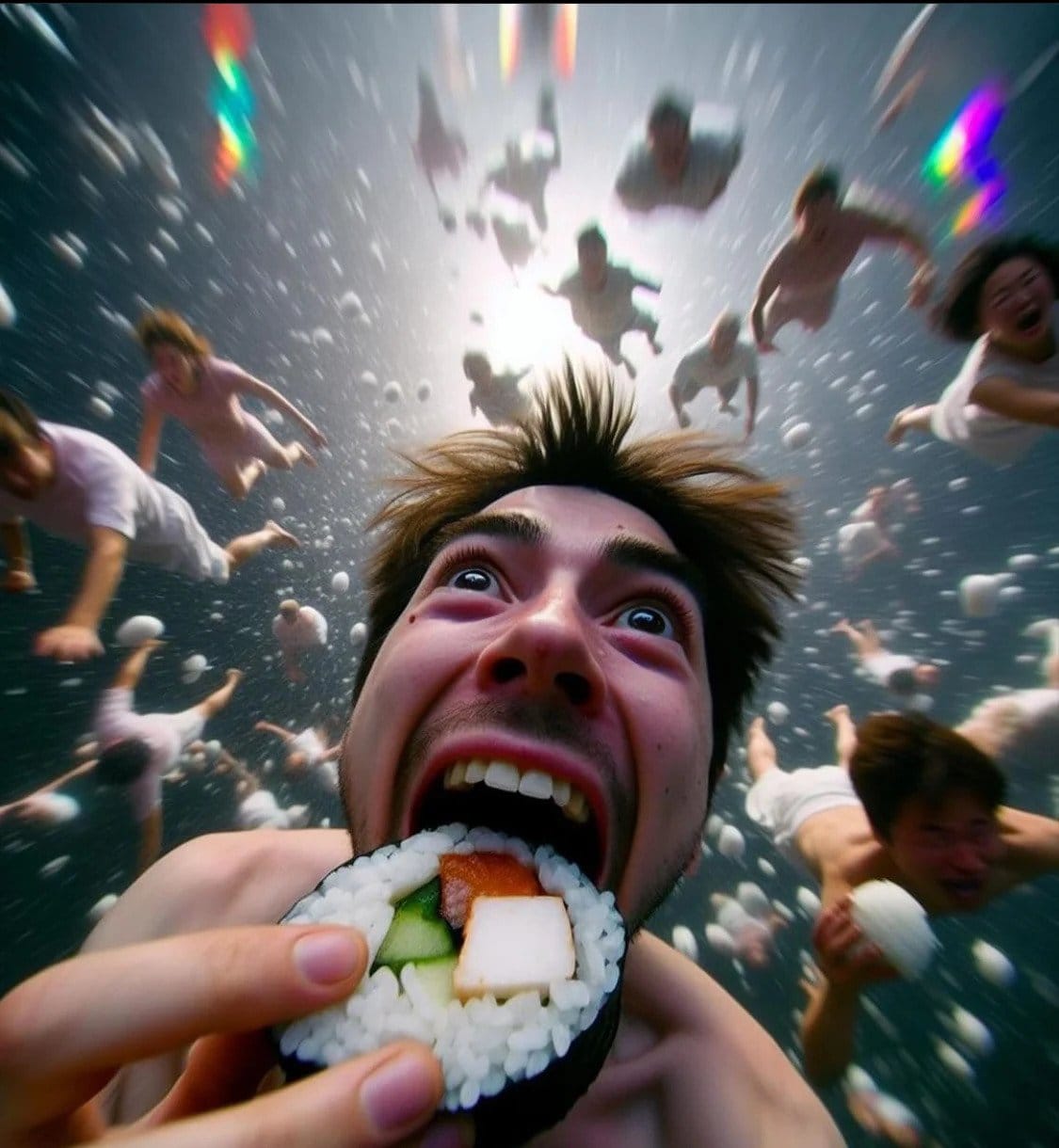 ai야 마약김밥 팔아서 떼부자 된 할머니 그려줘.jpg