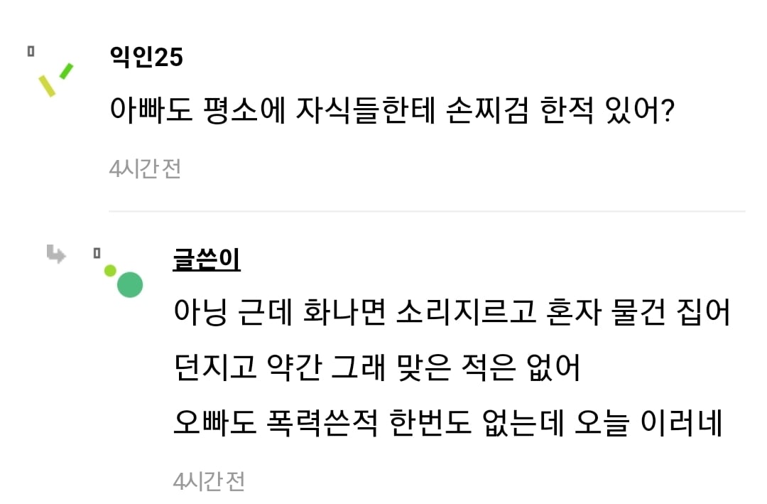 오빠가 아빠 개때림..