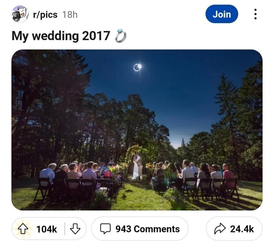 레딧에서 좋아요 10만개 넘게 받은 웨딩 사진