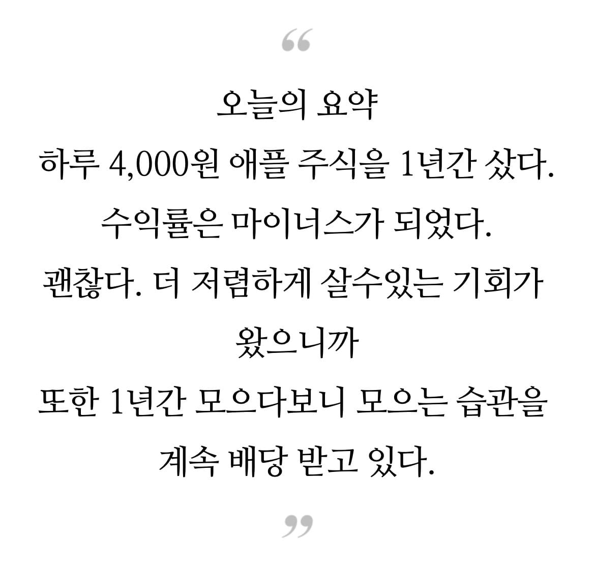 매일 4,000원 1년간 애플 주식에 투자한 결과