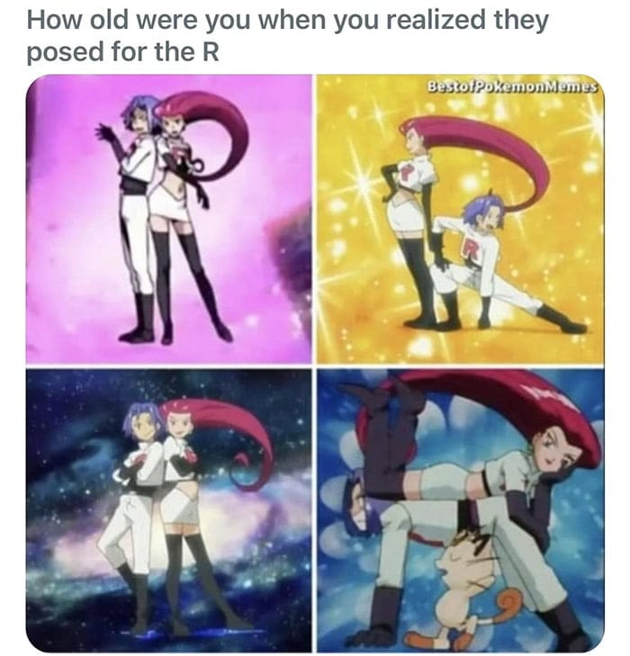 너네 로켓단이 R 모양으로 포즈 잡는 거 몇 살 때 알았냐?