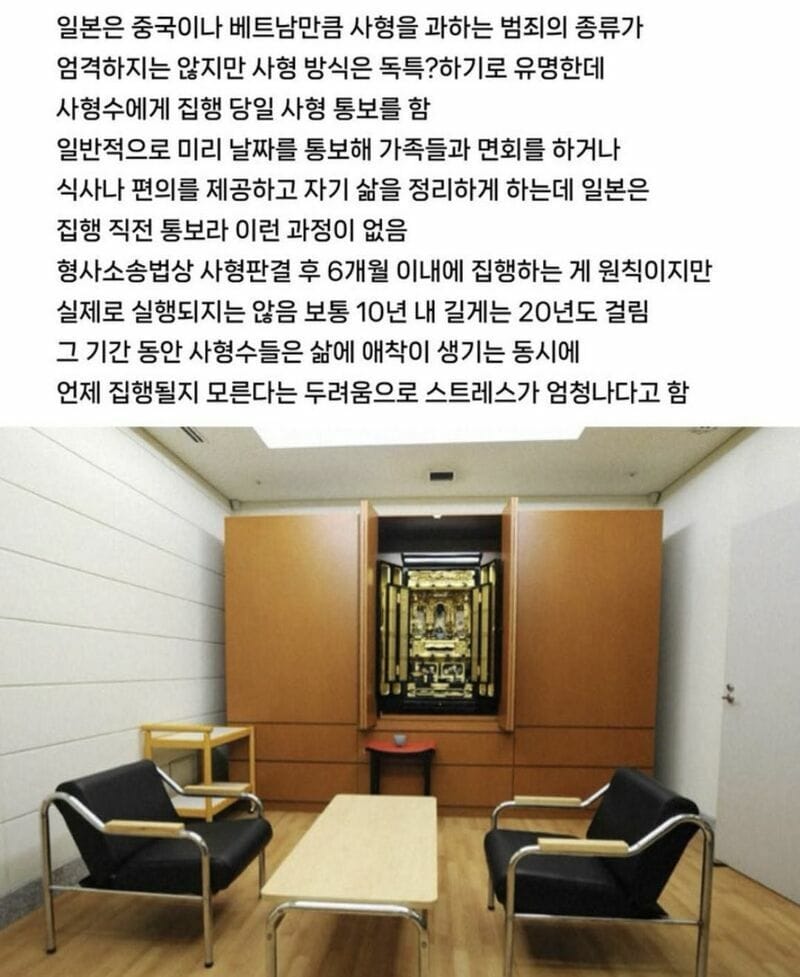 독특한 일본의 사형 방식