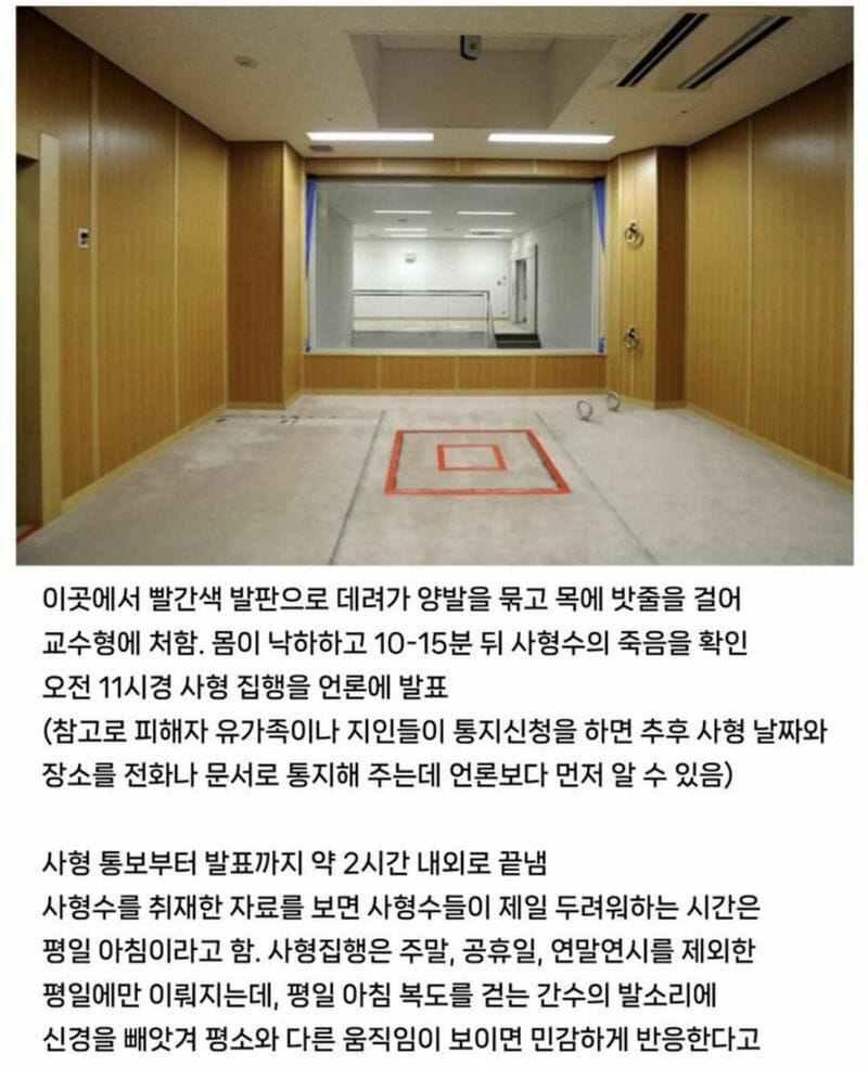 독특한 일본의 사형 방식
