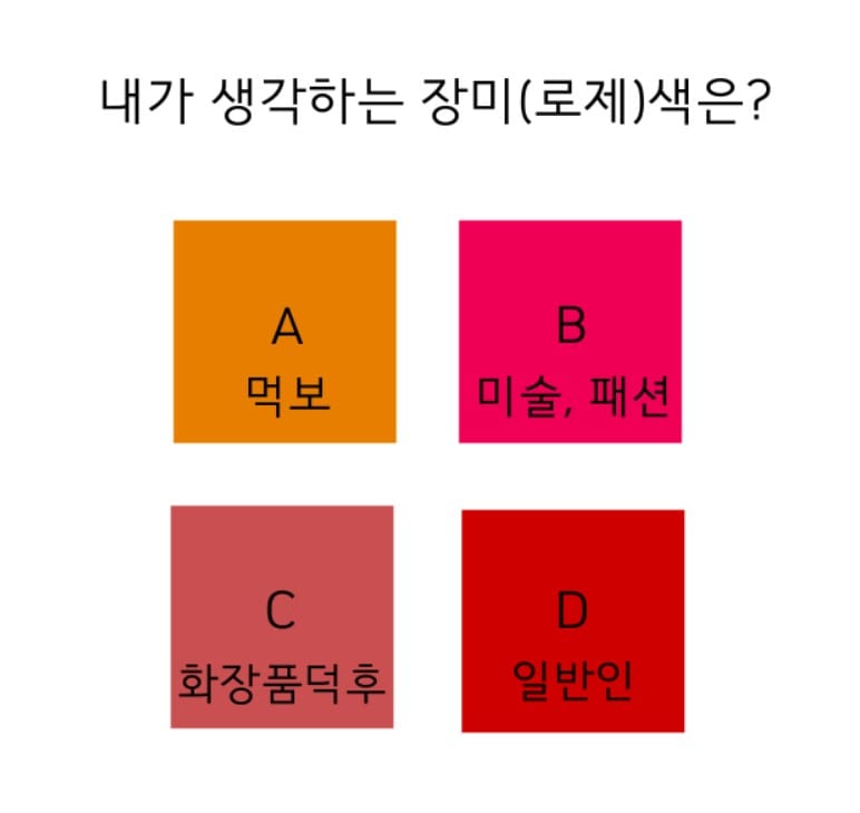 내가 생각하는 장미색은?