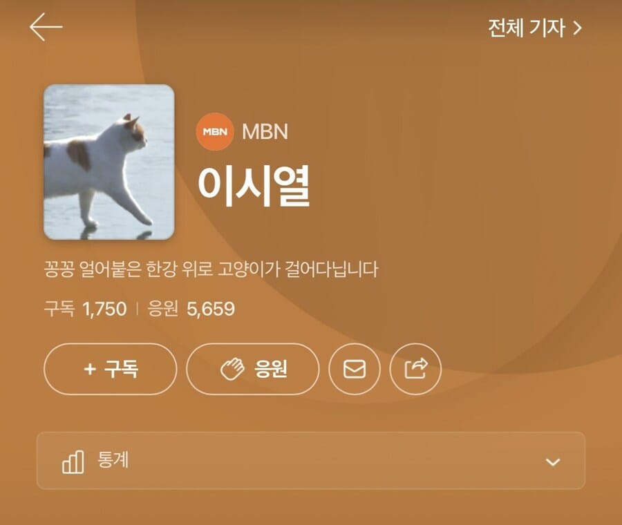 꽁꽁 얼어붙은 한강위로 고양이... 기자 근황.jpg