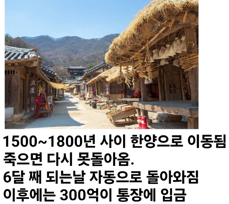 조선시대로 가서 6달 버티기