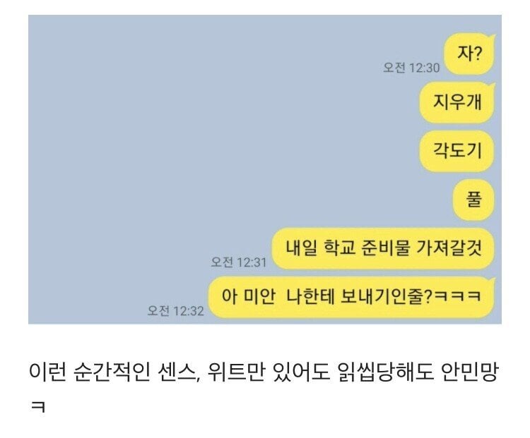여자한테 자냐고 물어보고 읽씹당해도 안민망한 카톡 기술