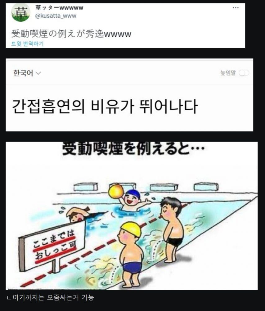 간접흡연을 잘 표현한 일본 포스터.jpg