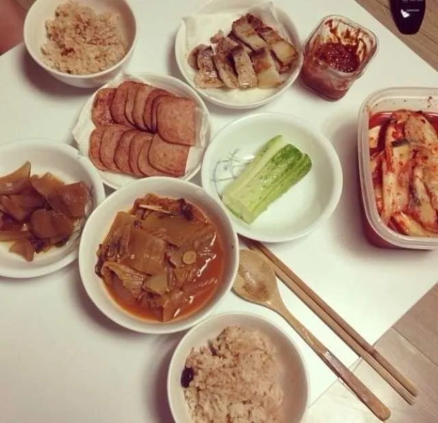 스팸을 사랑하는 사람의 식단