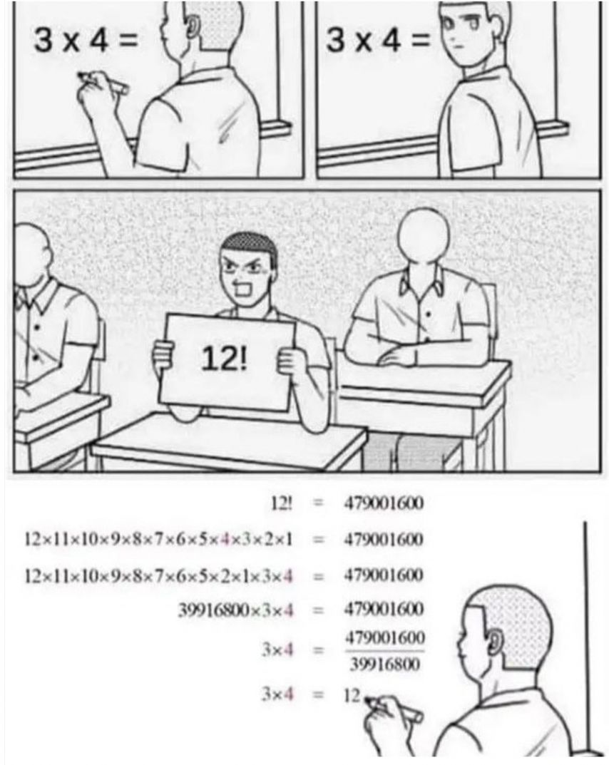 3×4 = 12!