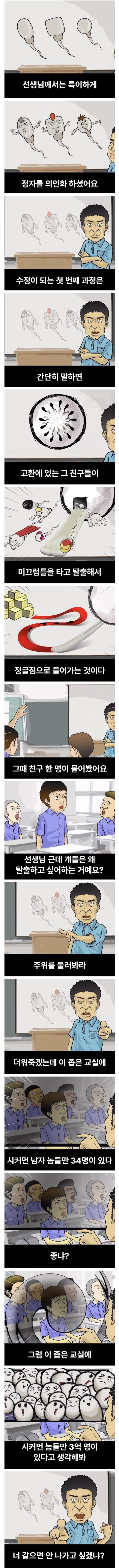 남학교의 성교육 시간