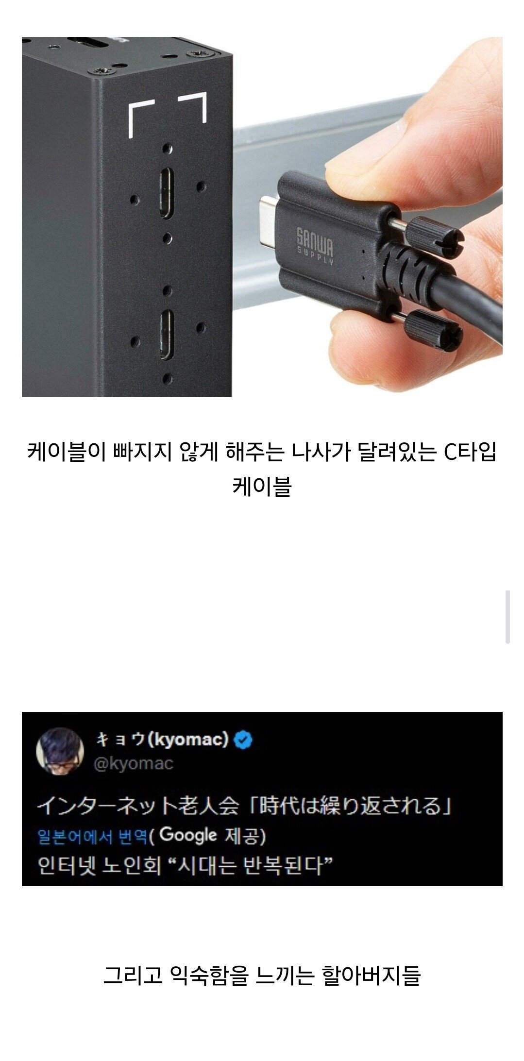 특이점이 온 C타입 케이블